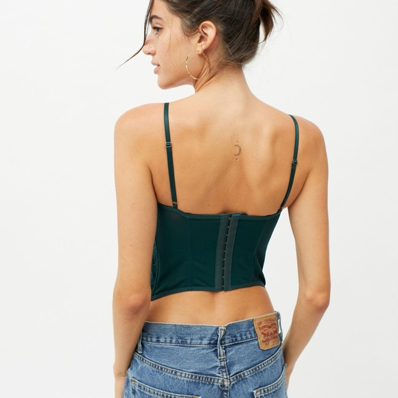 Out From Under Modern Love Lace Corset - Dark Green - Picture 3 of 6